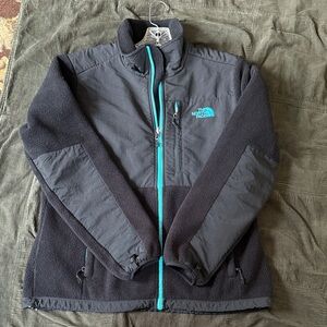 The North Face Women's Denali Black and Teal Performance Jacket
